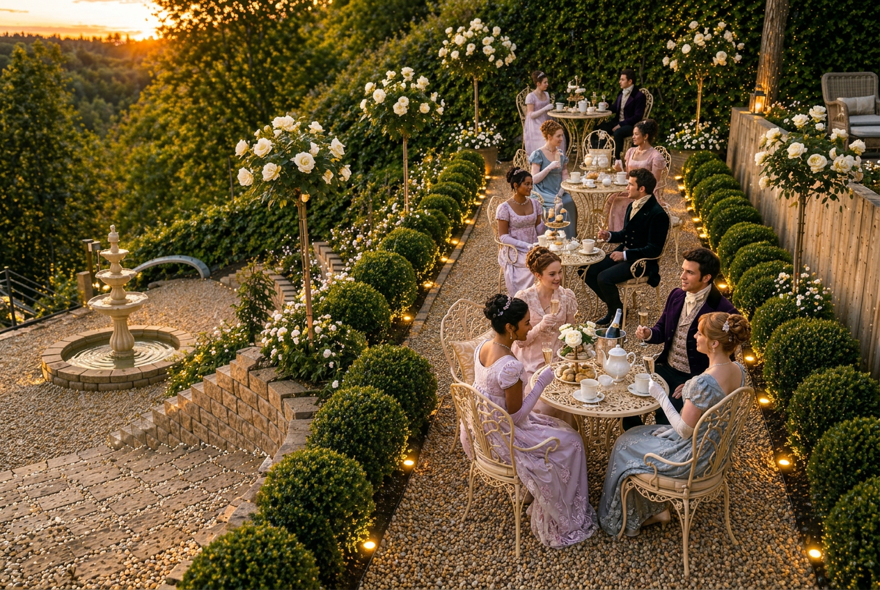 Inside the Boho Manor Rose Garden High Tea with Korbel Champagne